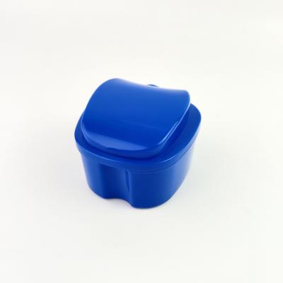 China New Arrival Cleaning Box Apple Shaped Denture Care False Teeth Retainer Box Storage Container for sale