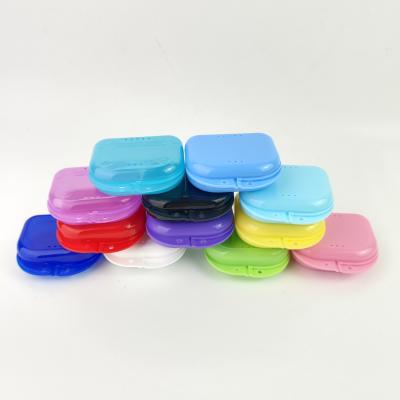 China Wholesale High Quality Plastic Dental Storage Box Factory Retainer Case Denture Bath Box for sale