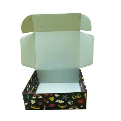 China Custom Colored Recycled Cardboard Corrugated Materials Black Cardboard Packaging Mailer Box Corrugated Cardboard Box for sale