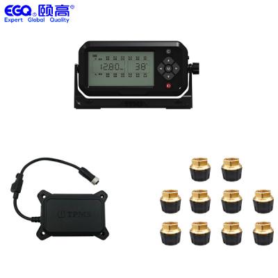 China OTR 10 Wheel Sensors External Truck TPMS Alarm System With B4OZ0 Repeater for sale