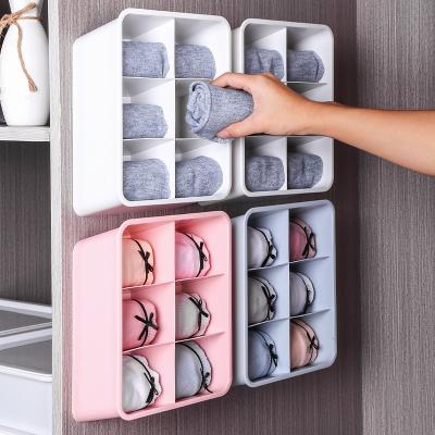 China Very Easy Viable Low Price In Plastic Non Punch Plastic Storage Socks Storage Boxes Multifunctional Wall Mounted Storage Box for sale