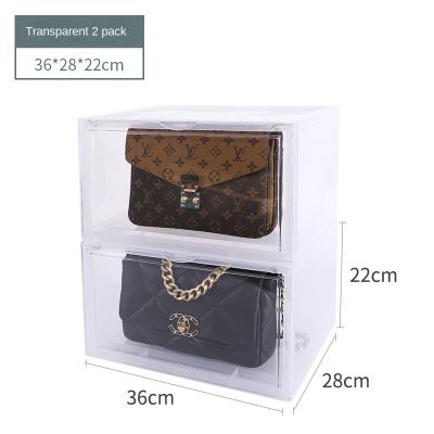 China Hot Selling Transparent Plastic Storage Box Sachet Viable Plastic Shoe Storage Box Plastic Storage Box With Magnetic Lids for sale