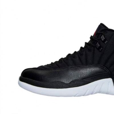 China Aj12 Lightweight High Quality Mens Basketball Shoes Black White Sport Engraved Comfortable Sneakers Mens Sports Shoes for sale