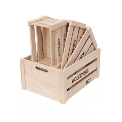 China Multi Viable Color Desktop Storage Box Wooden Car Storage Basket for sale