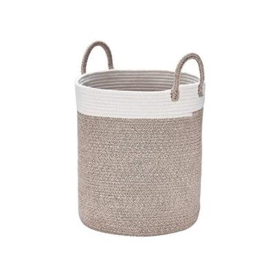 China Contemporary Woven Foldable Rope Storage Baskets Laundry Basket for sale