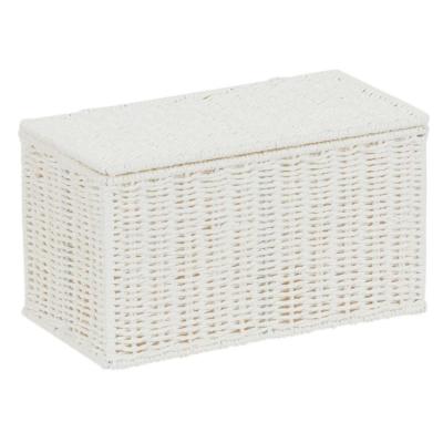 China Wholesale Contemporary White Paper Factory Customized Lidded Rope Storage Baskets for sale