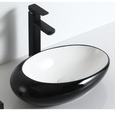 China Easy Clean Hot Selling White& Black OEM Ceramic Bathroom Sink for sale