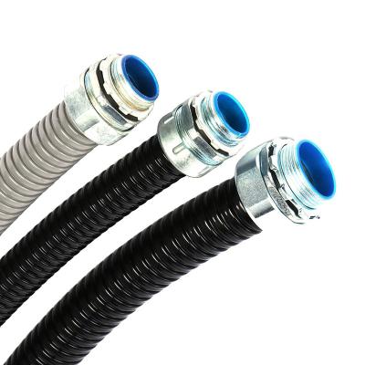 China Strip-wound galvanized Supply high temperature plastic electrical flexible conduit metal hose conduit pipe electrical for sale