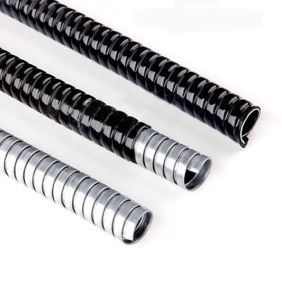 China Strip-wound galvanized Wire Protection Conduits Electrical Metal Conduit Fittings IP65 PVC Coated Pipe Galvanized Steel Flexible Corrugated Conduit for sale