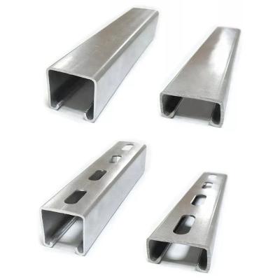 China Supporting System Slotted 41x41 unistrut channel cold rolled stainless steel u channel galvanized steel prices c channel for solar for sale