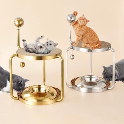 China 2023 HOT Lifelike Adult Cat Toy Stainless Steel Amazon Climbing Cat Tree With Platform Lining Posts for sale