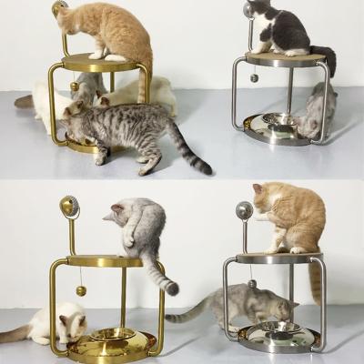 China 2023 Viable High Quality Stainless Steel Tree Tower Pet Tree Cat Scratches Funny Pet Small Cat Climbing Frame Cat Climbing for sale