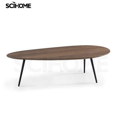 China Modern Scihome Modern Coffee Table For Living Room Walnut Color for sale