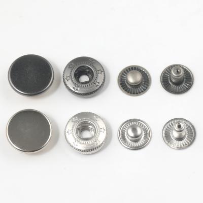 China Manufacturer Supply Custom Snap Cap Metal Zinc Alloy Brass Cap Socket Stud Post 4 Parts Snap Button for Clothing for sale