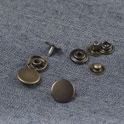 China Nickel-free Metal Spring 4 Parts Snap Button Custom Painted Brass Snap Fastener For DIY PU Overcoat for sale