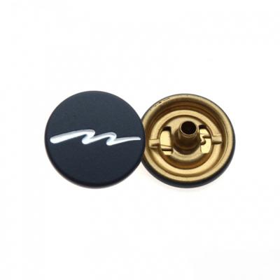 China Manufacturer Produced Customized Engrave Enameled Cap Press Buttons Zinc Alloy Metal Round Snap Buttons For Garment for sale