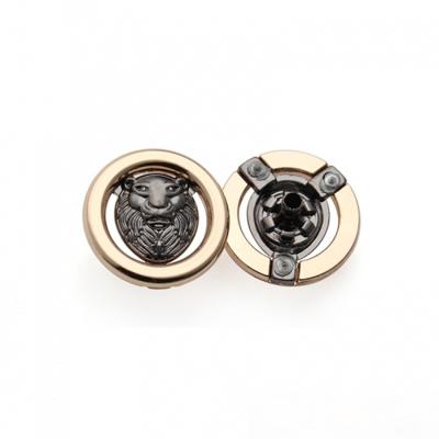 China 2022 Popular Custom Lion Brand Logo Snap Cap Socket Stud Post Buttons for Lady Performance Costumes Garment Accessory for sale