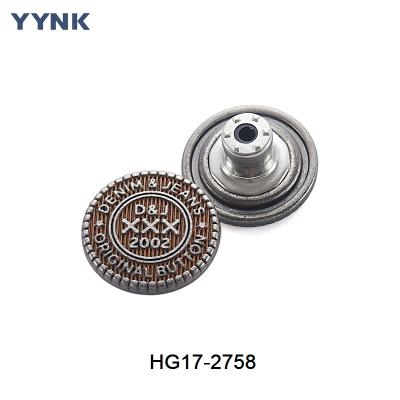 China 100% Full Test Factory Direct Supply Good Price High Quality Custom Tack Button Zinc Alloy Jeans Button for Jeans Clothing en venta