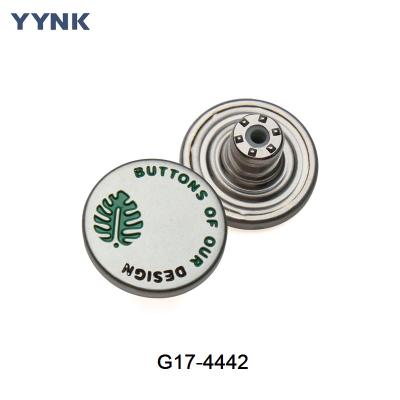 Chine Custom / OEM Logo Size Accepted 14mm 17mm Metal Brass Jeans Button with Barrel Plating for Jeans Denim Clothing à vendre