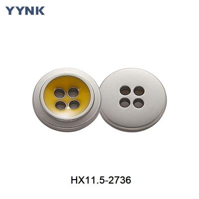 China 2022 Newest Popular Wholesales Custom Design Sewing Buttons 4 Holes Colorful Metal Shirt Shank Button for Garment Shirt for sale