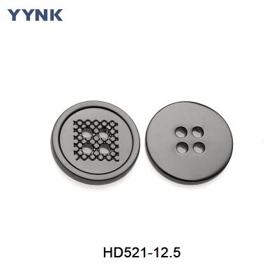 中国 2022 Fashion Trend Custom DIY Metal Buttons Round 4 holes Zinc Alloy Sewing Buttons for Shirt Overcoat Garment 販売のため