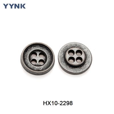 中国 Factory Supply Wholesale Price Custom Brand Logo Zinc Alloy 4 Holes Shank Button Metal Garment Button For Clothes 販売のため