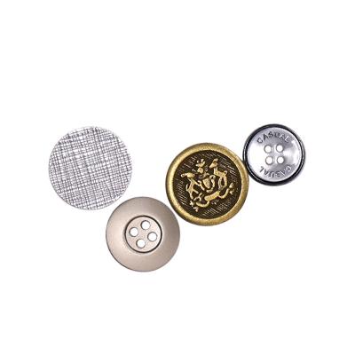 中国 20 Years Button Manufacturer Custom Shank Button Embossed Metal Round Sewing Button For Garment Accessory 販売のため