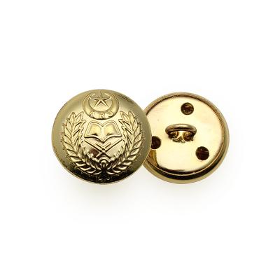 Κίνα 2022 Fashion Trend Metal Round Shank Button Brass Zinc Alloy Sewing Buttons for Army Uniform Blazer Suit Coat προς πώληση