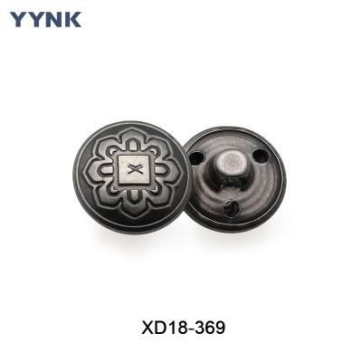 China Customized OEM Antique Vintage Shank Button Metal Brass Sewing Tack Buttons for Clothing Garment Military Coat for sale