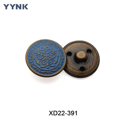 中国 Antique Vintage Style Metal Sewing Buttons Custom Army Uniform Blazer Suit Coat Brass Shank Button for Sewing Garment 販売のため