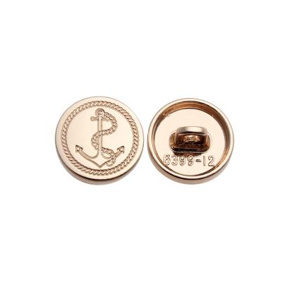 China 20 Years Manufacture Customized Boat Anchor Design Luxury Metal Shank Buttons Clips for Lady Clothing for sale