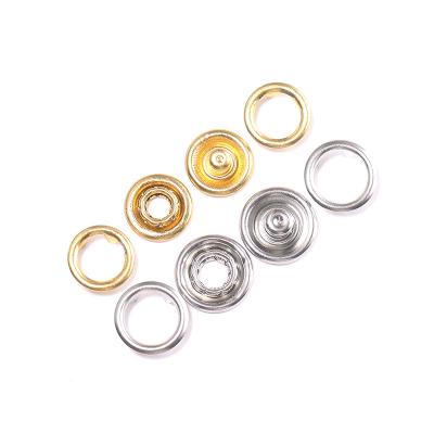 China Yinying Eco Wholesale Custom Prong Snap Button Brass Ring Pearl Cap Snap Fastener with OEM Logo for Baby Children Clothing for sale