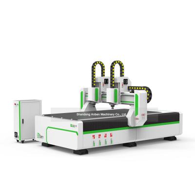 China 1325 Double Working Multi-Function Wood CNC Router Two Head 1325 CNC With Air Axis CNC for sale