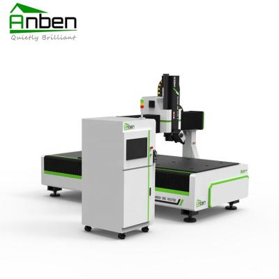 China Wooden CNC Router Door Making Anben 1325 4 Axis CNC Router Machine Cabinet Door Making Machine for sale