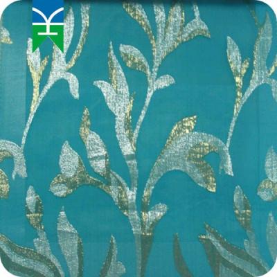 China Jacquard Floral Silk Metallic Fabric for sale