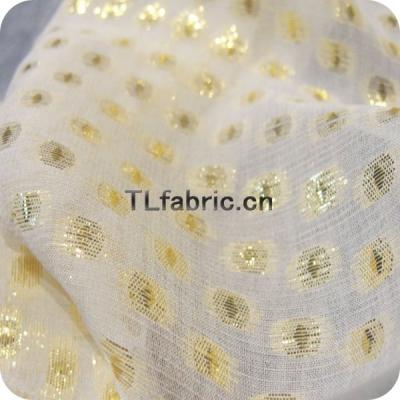 China Metallic Silk Fabric Jacquard Metallic Gold No MOQ for sale