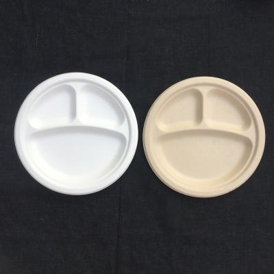 China Environmentally Friendly Pulp Dinner Plate Biodegradable Disposable Paper Plate Sugarcane Pulp Dish Paper Dispensing Tour Lace Square for sale