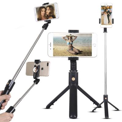 China Lightweight Selfie Stick Extendable Wireless Selfie Stick with Tripod Built-in Remote Shutter for Iphone for sale