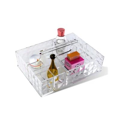 China 2021 Viable Hot Sale Makeup Storage Box Makeup Brush Cylinder Acrylic Lipstick Shelf for sale