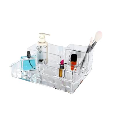 China 2021 Viable Hot Sale Makeup Storage Box Makeup Brush Cylinder Acrylic Lipstick Shelf for sale