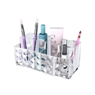 China 2021 Viable Hot Sale Makeup Storage Box Makeup Brush Cylinder Acrylic Lipstick Shelf for sale