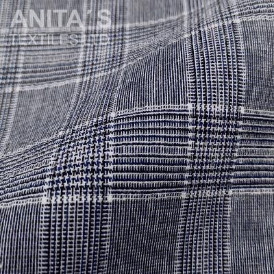 China Stretch Fashion Stock Cotton Polyester Spandex Chat Classic Plaid Dyed Comfortable Stretch Wicking for sale