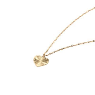 China FASHIONABLE 18K Gold Plated Heart Necklace Stainless Steel Pendant Necklace Design Jewelry for sale