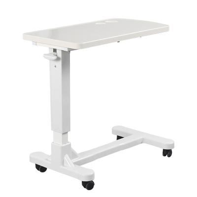 China Modern Factory Supply Hospital Dining Table Over Bed Table Medical Mobile Hospital Dining Bedside Table For Hospital for sale