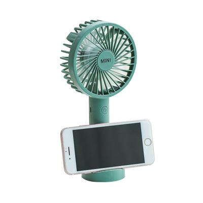 China Natural Wind Mini Handheld Fan Mobile Phone Bracket Portable Fan Strong Natural Wind With Phone Holder for sale