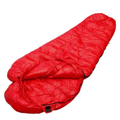 China Custom Logo Printed Outdoor Mountaineering Backpacking Trekking Mummy Camping Hiking 4 Season Mummy Shaped Sleeping Bag for sale