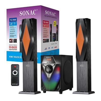 China No SONAC TG-V666 2.1 Multimedia Speaker System Home Theater Speaker System Mini Wireless Speaker for sale