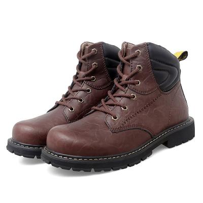 China Fashion trend stylish type strong man must have high quality genuine leather ankle boots outdoor work boots for men for sale