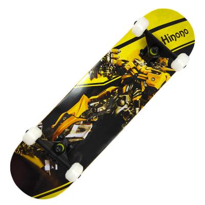 China Durable 7 Seat 24 Inch Wooden Skateboard Complete Double Kick Boards For Boys And Girls Kids for sale