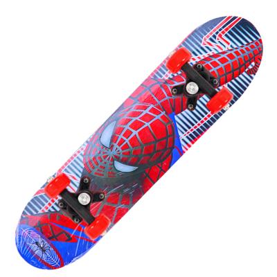 China Round Cover Double Warped 7 Layers 24 Inch Full Wooden Skateboard Kick Boards Double For Boys And Girls Kids for sale